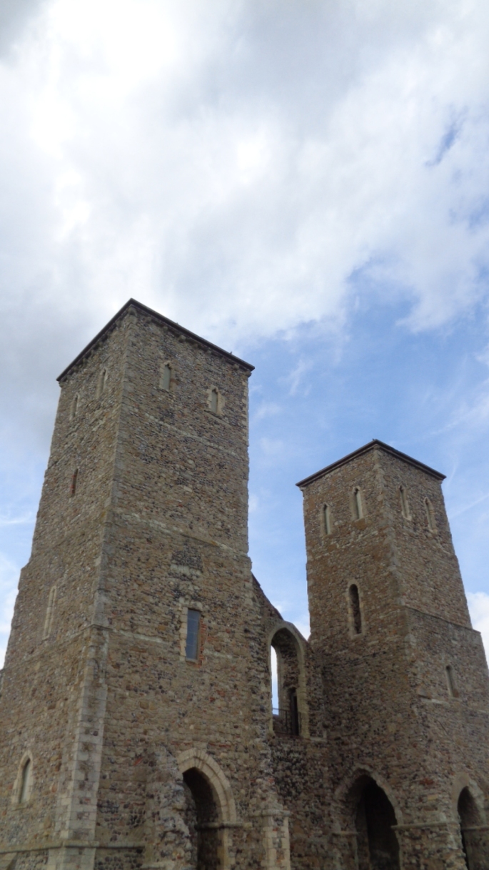 Two towers of St Mary's, Reculver
